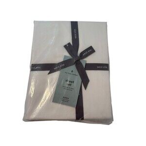 New West Elm silky Tencel Queen Bed Sheet white